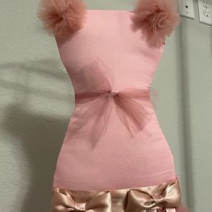 Rose pink tutu bow holder